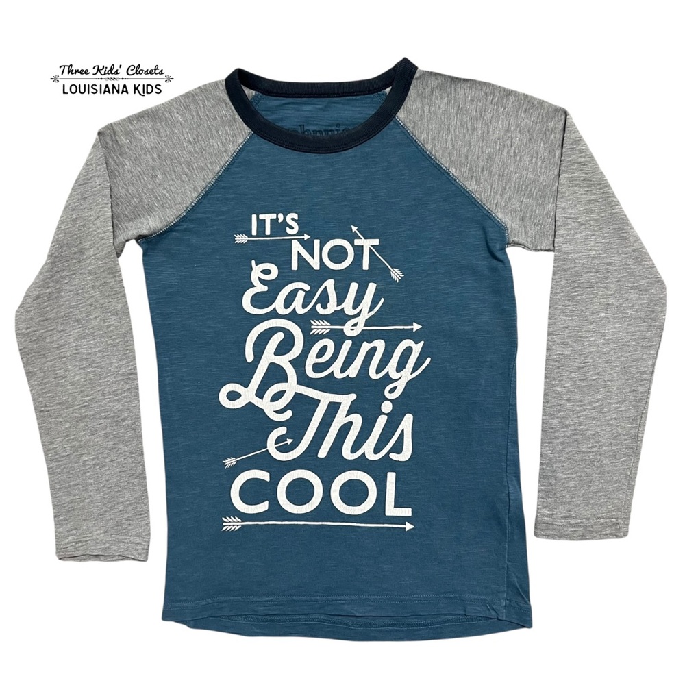 Johnnie B by Mini Boden 5-6Y It’s Not Easy Being This Cool Raglan Tee Shirt